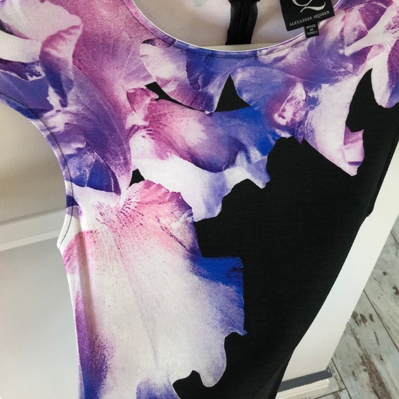 McQ by Alexander McQueen orchid print mini dress - Picture 4 of 12